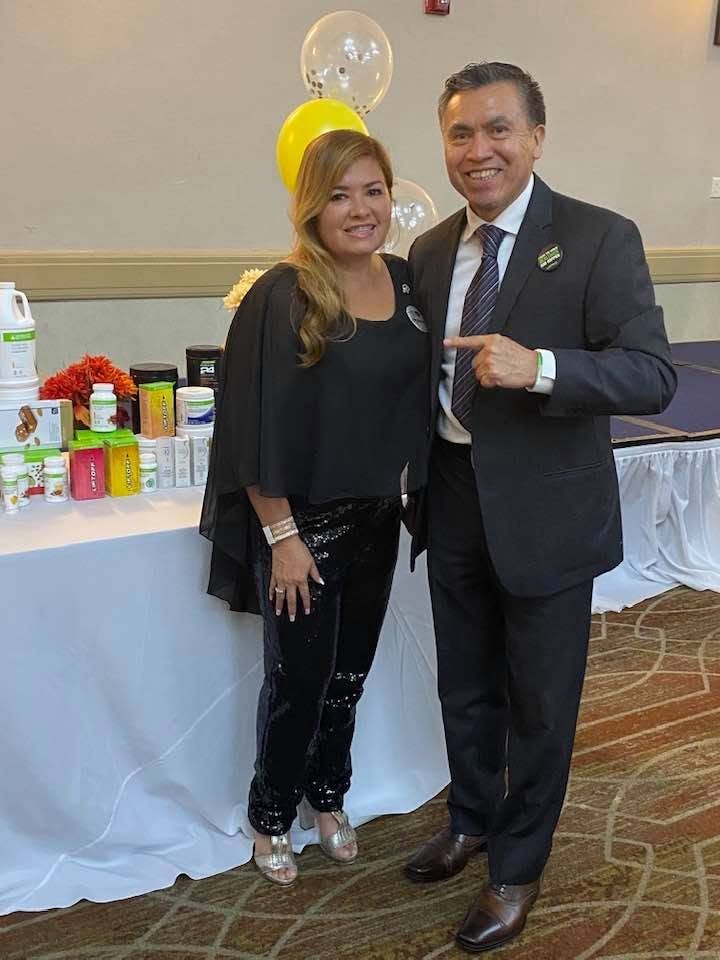 Carmelo en un evento de nutrición